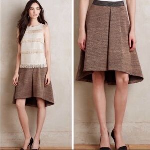NWOT Anthropologie Metallic Circle sweater skirt M